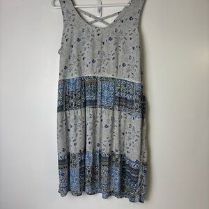 Ventura Blue Floral Sleeveless Dress